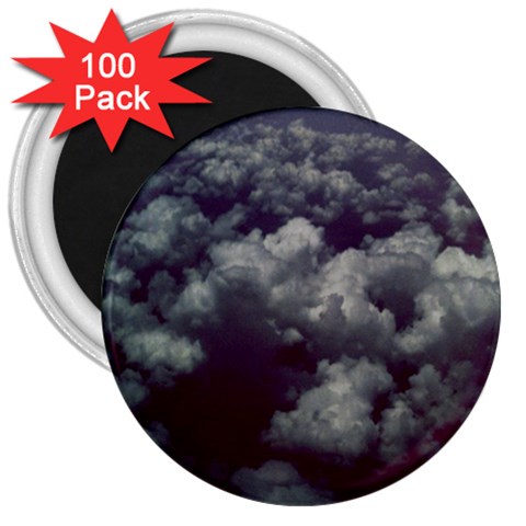 Through The Evening Clouds 3  Button Magnet (100 pack) from ArtsNow.com Front