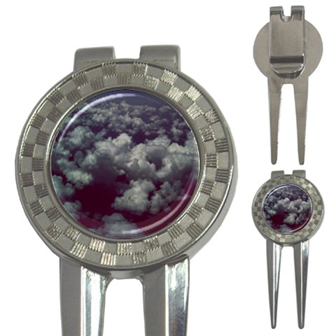 Through The Evening Clouds Golf Pitchfork & Ball Marker from ArtsNow.com Front