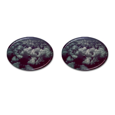 Through The Evening Clouds Cufflinks (Oval) from ArtsNow.com Front(Pair)