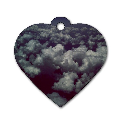 Through The Evening Clouds Dog Tag Heart (Two Sided) from ArtsNow.com Front