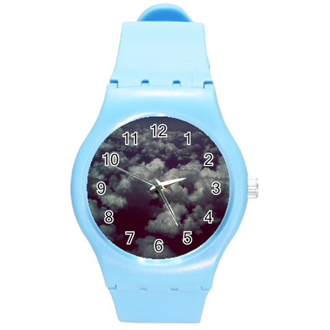 Through The Evening Clouds Plastic Sport Watch (Medium) from ArtsNow.com Front