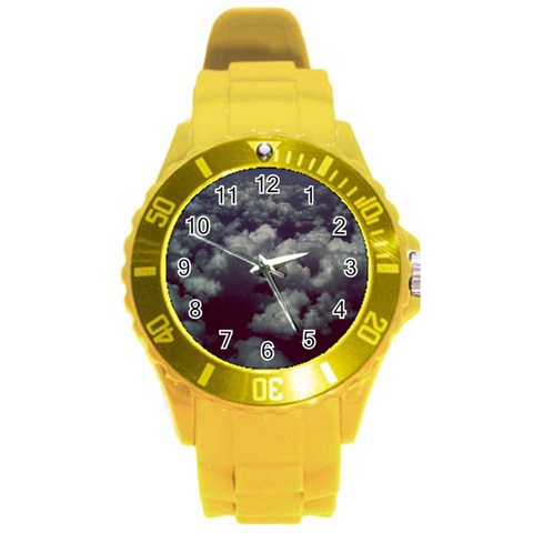 Through The Evening Clouds Plastic Sport Watch (Large) from ArtsNow.com Front