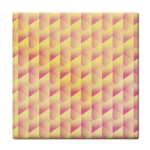 Geometric Pink & Yellow  Ceramic Tile from ArtsNow.com Front