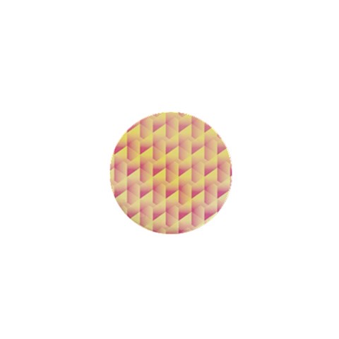 Geometric Pink & Yellow  1  Mini Button from ArtsNow.com Front