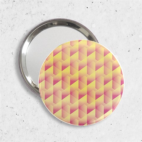 Geometric Pink & Yellow  Handbag Mirror (2.25 ) from ArtsNow.com Front