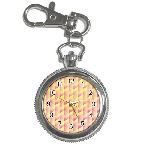 Geometric Pink & Yellow  Key Chain Watch from ArtsNow.com Front