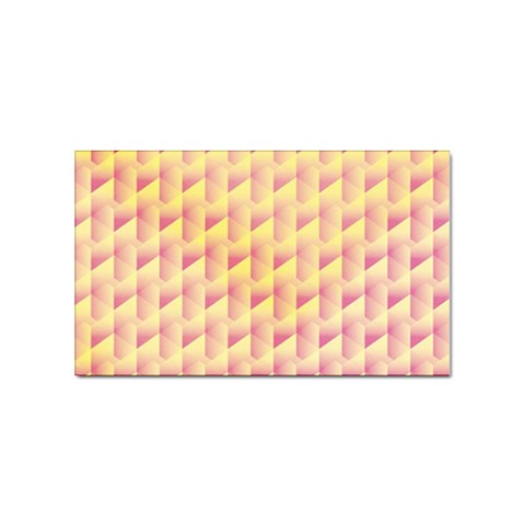 Geometric Pink & Yellow  Sticker (Rectangle) from ArtsNow.com Front