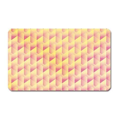 Geometric Pink & Yellow  Magnet (Rectangular) from ArtsNow.com Front