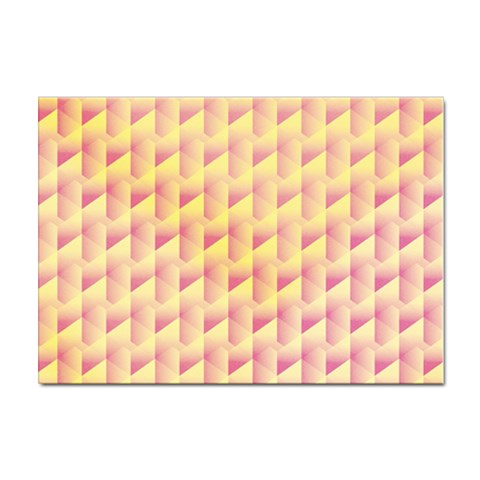 Geometric Pink & Yellow  A4 Sticker 10 Pack from ArtsNow.com Front