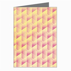 Geometric Pink & Yellow  Greeting Card from ArtsNow.com Left