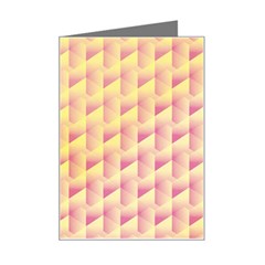 Geometric Pink & Yellow  Mini Greeting Card from ArtsNow.com Left