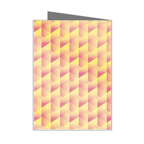 Geometric Pink & Yellow  Mini Greeting Card from ArtsNow.com Right