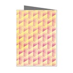 Geometric Pink & Yellow  Mini Greeting Card (8 Pack)