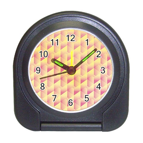 Geometric Pink & Yellow  Desk Alarm Clock from ArtsNow.com Front