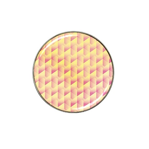 Geometric Pink & Yellow  Golf Ball Marker 10 Pack (for Hat Clip) from ArtsNow.com Front