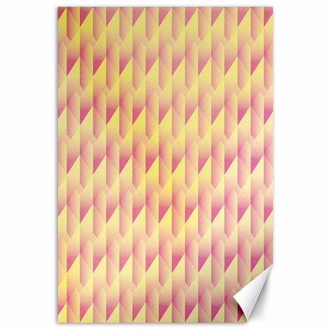 Geometric Pink & Yellow  Canvas 12  x 18  (Unframed) from ArtsNow.com 11.88 x17.36  Canvas - 1