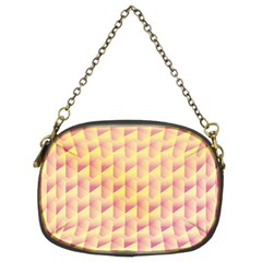 Geometric Pink & Yellow  Chain Purse (Two Sided)  from ArtsNow.com Front