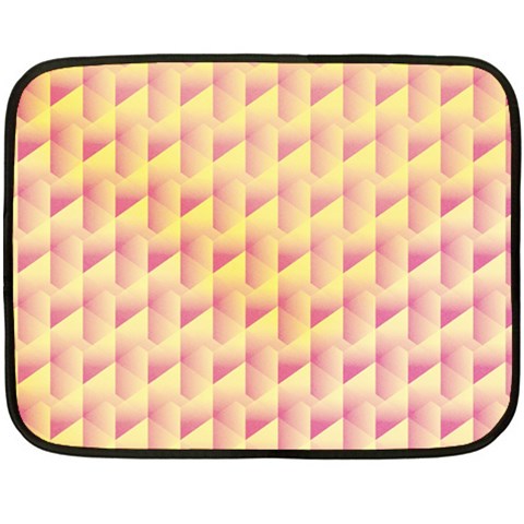 Geometric Pink & Yellow  Mini Fleece Blanket (Two Sided) from ArtsNow.com 35 x27  Blanket Back