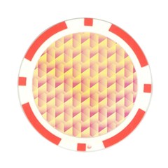 Geometric Pink & Yellow  Poker Chip (10 Pack) from ArtsNow.com Front