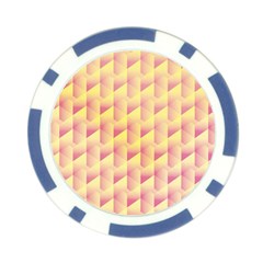 Geometric Pink & Yellow  Poker Chip (10 Pack) from ArtsNow.com Front