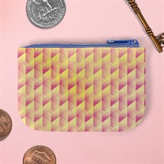 Geometric Pink & Yellow  Coin Change Purse from ArtsNow.com Back