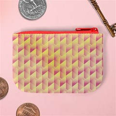 Geometric Pink & Yellow  Coin Change Purse from ArtsNow.com Back