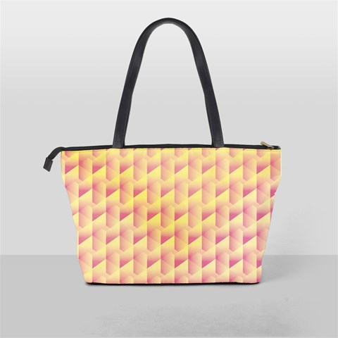 Geometric Pink & Yellow  Large Shoulder Bag from ArtsNow.com Back