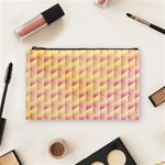 Geometric Pink & Yellow  Cosmetic Bag (Medium)