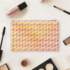 Geometric Pink & Yellow  Cosmetic Bag (Medium) from ArtsNow.com Back