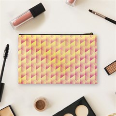 Geometric Pink & Yellow  Cosmetic Bag (Medium) from ArtsNow.com Back