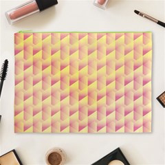 Geometric Pink & Yellow  Cosmetic Bag (XL) from ArtsNow.com Front