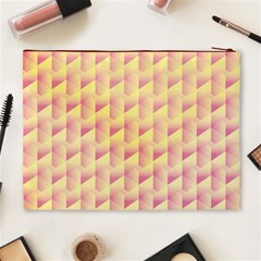 Geometric Pink & Yellow  Cosmetic Bag (XL) from ArtsNow.com Back