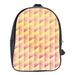 Geometric Pink & Yellow  School Bag (Large)