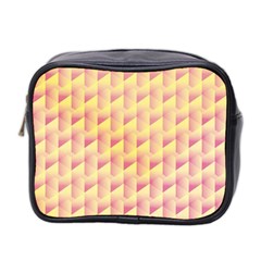 Geometric Pink & Yellow  Mini Travel Toiletry Bag (Two Sides) from ArtsNow.com Front