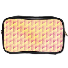 Geometric Pink & Yellow  Travel Toiletry Bag (Two Sides) from ArtsNow.com Front