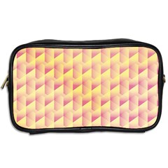 Geometric Pink & Yellow  Travel Toiletry Bag (Two Sides) from ArtsNow.com Back