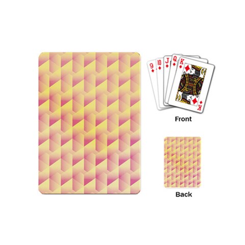 Geometric Pink & Yellow  Playing Cards (Mini) from ArtsNow.com Back