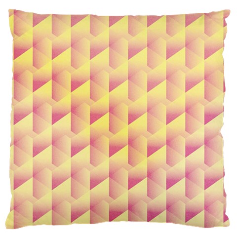 Geometric Pink & Yellow  Large Cushion Case (Single Sided)  from ArtsNow.com Front