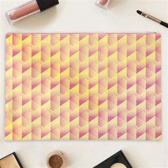 Geometric Pink & Yellow  Cosmetic Bag (XXL) from ArtsNow.com Back