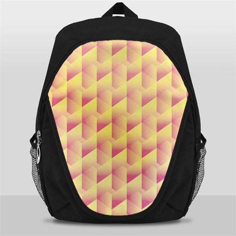 Geometric Pink & Yellow  Backpack Bag from ArtsNow.com Front