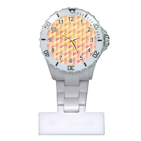 Geometric Pink & Yellow  Nurses Watch from ArtsNow.com Front