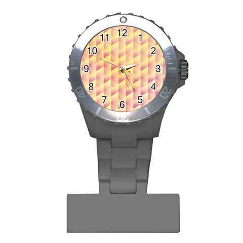 Geometric Pink & Yellow  Nurses Watch from ArtsNow.com Front