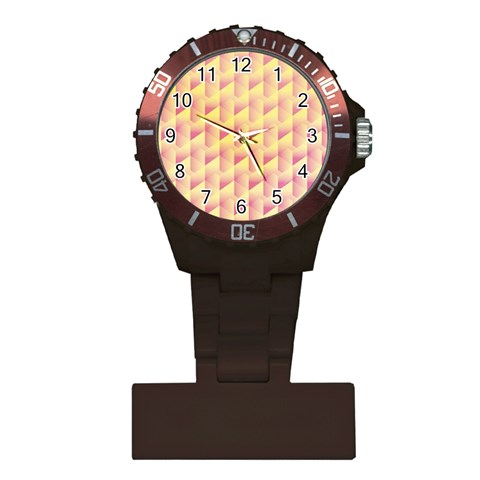 Geometric Pink & Yellow  Nurses Watch from ArtsNow.com Front