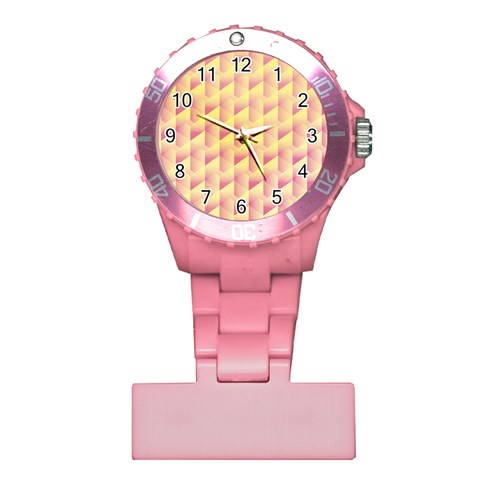 Geometric Pink & Yellow  Nurses Watch from ArtsNow.com Front