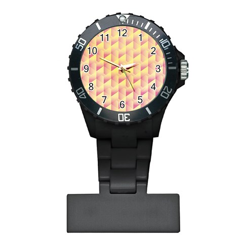 Geometric Pink & Yellow  Nurses Watch from ArtsNow.com Front