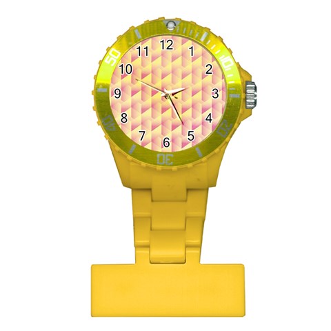 Geometric Pink & Yellow  Nurses Watch from ArtsNow.com Front