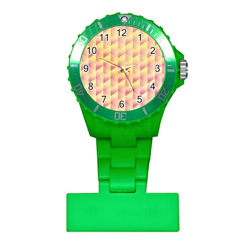 Geometric Pink & Yellow  Nurses Watch from ArtsNow.com Front