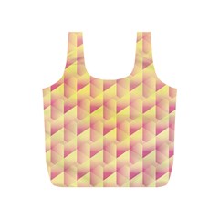 Geometric Pink & Yellow  Reusable Bag (S) from ArtsNow.com Front