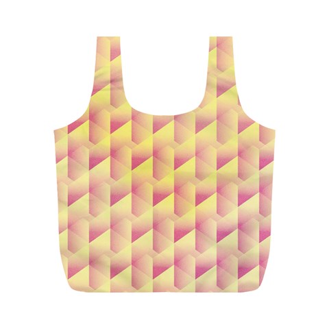 Geometric Pink & Yellow  Reusable Bag (M) from ArtsNow.com Front