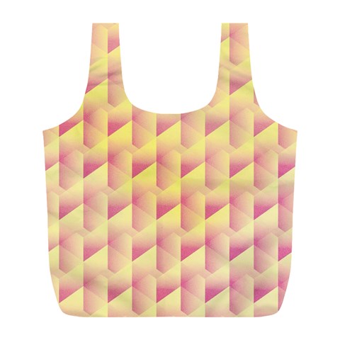 Geometric Pink & Yellow  Reusable Bag (L) from ArtsNow.com Front